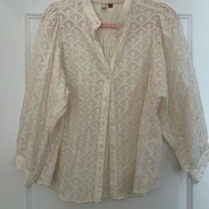 Anthropologie scalloped blouse